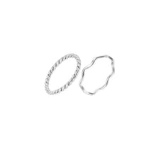 Wavy Twisted Duo Ring