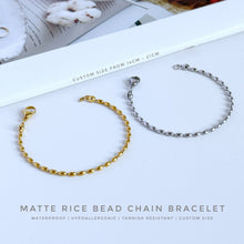 Rice Bead Matte Chain Bracelet