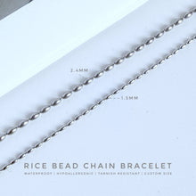 Rice Bead Matte Chain Bracelet