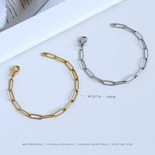 Textured Paperclip Chain Bracelet