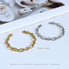 Oval Textured Chain Bracelet