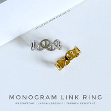Monogram Link Ring