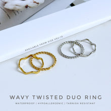 Wavy Twisted Duo Ring