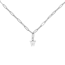 Alphabet Paperclip Necklace Silver aishawng