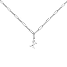 Alphabet Paperclip Necklace Silver aishawng