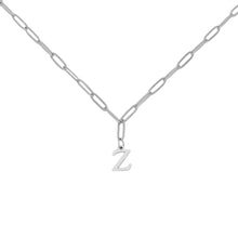 Alphabet Paperclip Necklace Silver aishawng