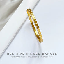 Bee Hive Hinged Bangle