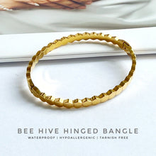 Bee Hive Hinged Bangle