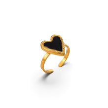 Black Enamel Ring Ring