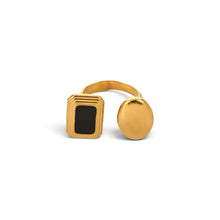 Black Enamel Ring Ring