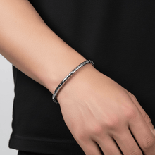 Brick Hinged Bangle Bracelet