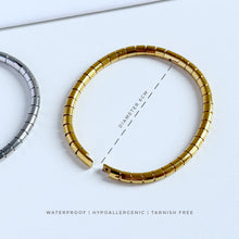 Brick Hinged Bangle Bracelet