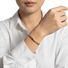 Brick Hinged Bangle Bracelet