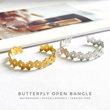 Butterfly Open Bangle Bracelets
