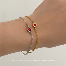 Cable Chain Birthstone Bracelet (July - Dec) Bracelets
