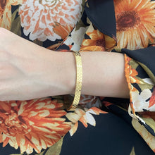 Checkered Textured Hinged Bangle Bracelet