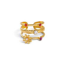 Colored Stone Adjustable Ring Ring