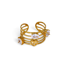 Colored Stone Adjustable Ring Ring