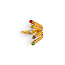 Colored Stone Adjustable Ring Ring