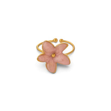 Coloured Flower Adjustable Ring Ring