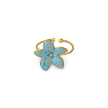 Coloured Flower Adjustable Ring Ring