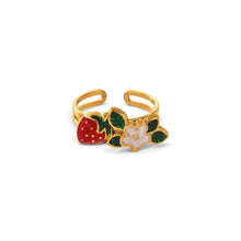 Coloured Flower Adjustable Ring Ring