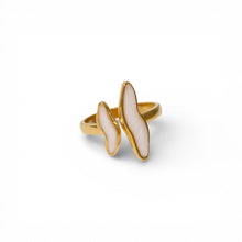 Coloured Wavy Adjustable Ring Rings