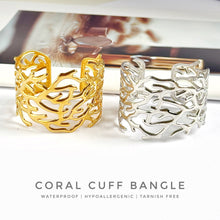 Coral Cuff Bangle Bracelets