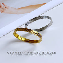 Geometry Hinged Bangle Bracelets