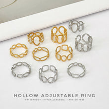 Hollow Adjustable Ring Rings