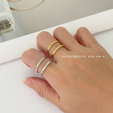 Hollow Line Adjustable Ring Rings