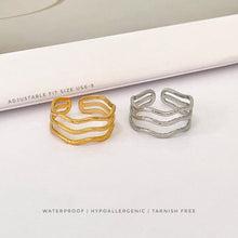 Hollow Line Adjustable Ring Rings