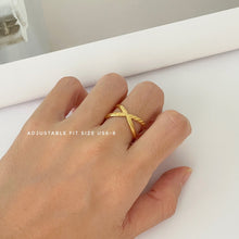 Hollow Line Adjustable Ring Rings