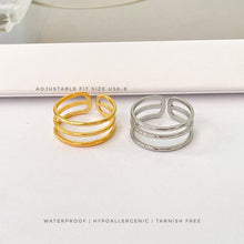 Hollow Line Adjustable Ring Rings