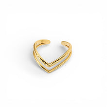 Hollow Line Adjustable Ring Rings