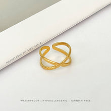 Hollow Line Adjustable Ring Rings