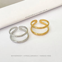 Hollow Line Adjustable Ring Rings