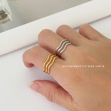 Hollow Line Adjustable Ring Rings