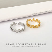 Leaf Adjustable Ring Rings
