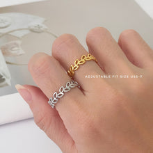 Leaf Adjustable Ring Rings