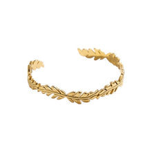Leaf Open Bangle Bracelets