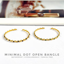 Minimal Dot Open Bangle Bracelets