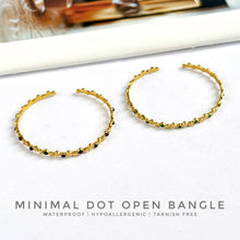 Minimal Dot Open Bangle Bracelets