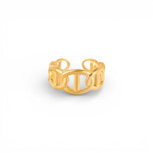 Monogram Link Adjustable Ring Rings