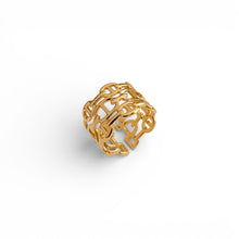 Monogram Link Adjustable Ring Rings
