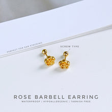 Rose Barbell Earring Bracelet