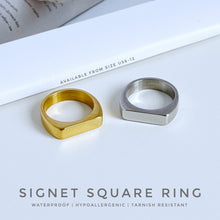 Signet Square Ring Ring