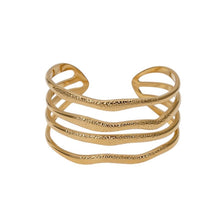 Tier Textured Wavy Bangle Bracelets