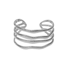 Tier Textured Wavy Bangle Bracelets