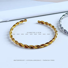 Twisted Open Bangle Bracelet
